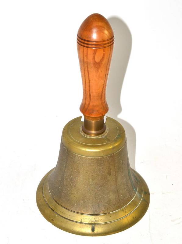 Lot 28 - A brass hand bell, Guisborough RUFC