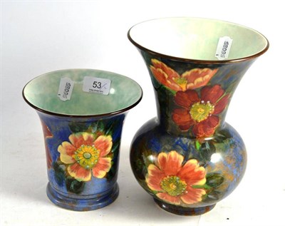 Lot 53 - Two Doulton faience vases