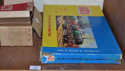 Lot 73 - A Hornby Dublo set 2008 0-6-0 tank goods train, boxed and a quantity of track