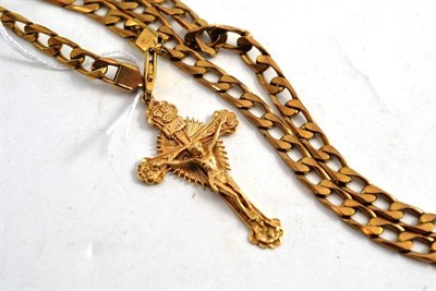 Lot 141 - 9ct gold cross on a 9ct gold chain