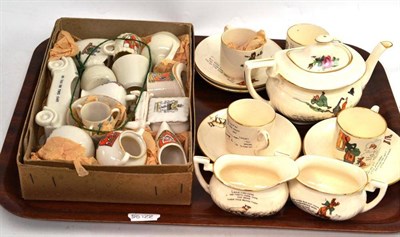 Lot 171 - Devon ware Fieldings child's tea set and quantity of crested china