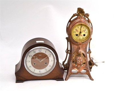 Lot 182 - Two striking mantel clocks