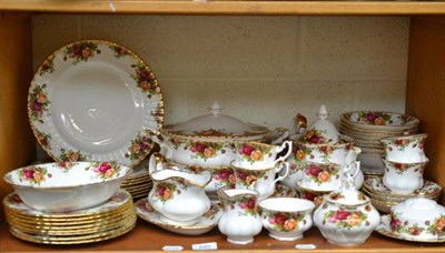 Lot 240 - A Royal Albert Country Rose pattern tea and dinner service