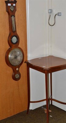 Lot 243 - Barometer and inlaid occasional table