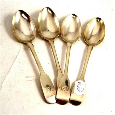 Lot 247 - Four Georgian silver tablespoons