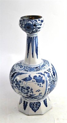 Lot 297 - Late 18th/early 19th century tin glazed earthenware vase