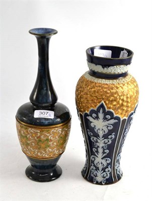 Lot 307 - Two Doulton stoneware vases