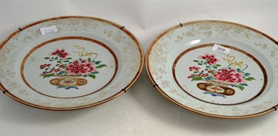 Lot 309 - A pair of Chinese famille rose plaques