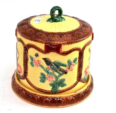 Lot 327 - Majolica cheese dish and cover