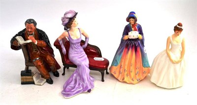Lot 328 - Royal Doulton figure 'The Professor', HN2281; and three other assorted figures