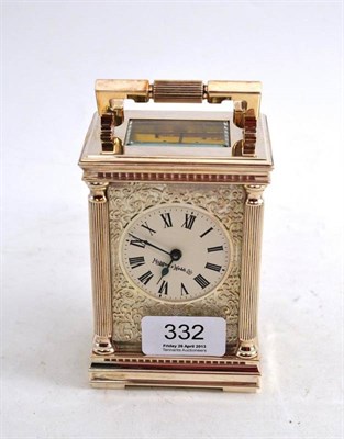 Lot 332 - Mappin and Webb Charles and Diana commemorative plated carriage clock