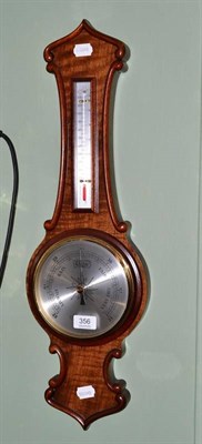 Lot 356 - A reproduction mahogany barometer with silvered dial