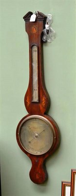 Lot 361 - A shell inlaid wheel barometer