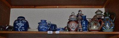 Lot 362 - Quantity of ceramics including Chinese and Japanese, Masons, Wedgwood bowl, Gouda jug,...