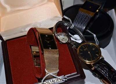 Lot 401 - Four gents wristwatches signed Wittnauer, Seiko, Danish Design, and a lady's Omega wristwatch, case