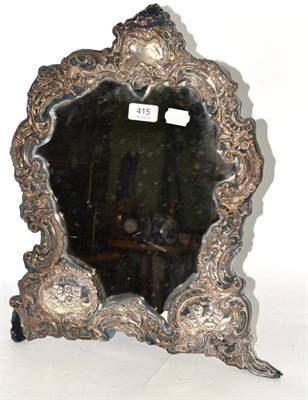 Lot 415 - Edwardian silver-faced dressing table mirror