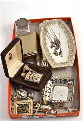 Lot 508 - Assorted novelty/small silver and white metal, etc