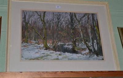 Lot 537 - Angus Rands (late 20th Century), ";A Winter at Skipwith, Near York";, signed, pastel , 43cm by 63cm