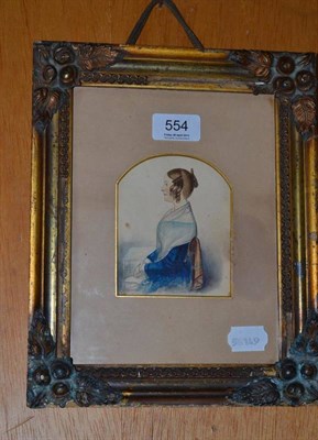 Lot 554 - An early 19th century miniature portrait of a lady