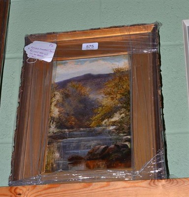 Lot 575 - Edward Thompson Davis (1833 - 1869), A river landscape signed and dated '85 (1885), oil on...