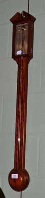 Lot 600 - A modern mahogany stick barometer by Cornetti, London