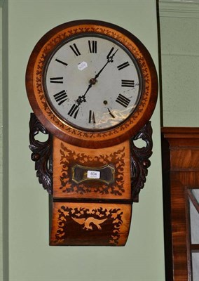 Lot 604 - A Victorian rosewood drop dial wall clock