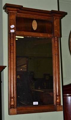 Lot 610 - A 19th century oak and rosewood breakfront wall mirror