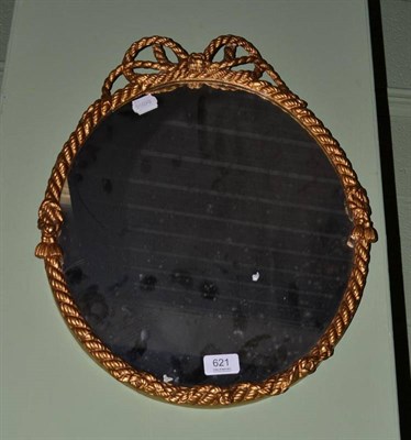 Lot 621 - A Regency gilt and gesso oval wall mirror