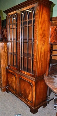 Lot 637 - Mahogany glazed bookcase