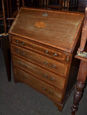 Lot 654 - An Edwardian inlaid mahogany small bureau