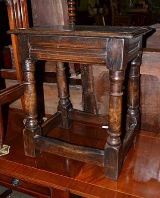 Lot 668 - 19th century oak joint stool