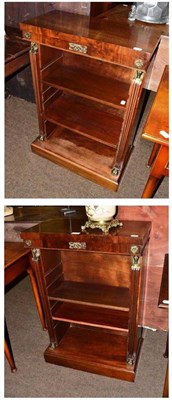 Lot 689 - A pair of reproduction Empire-style pier cabinets