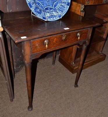 Lot 691 - 18th century oak side table fitted with a drawer