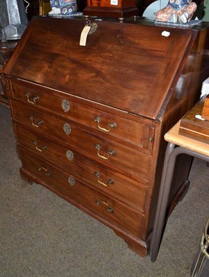 Lot 692 - George III mahogany bureau