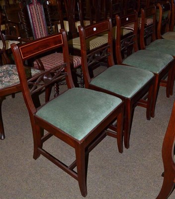 Lot 709 - A set of four Regency mahogany ringed bar back dining chairs and two similar chairs (6)