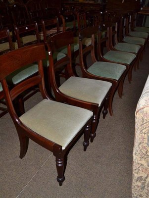 Lot 710 - A set of five early 19th century mahogany bar back dining chairs and a pair of similar chairs