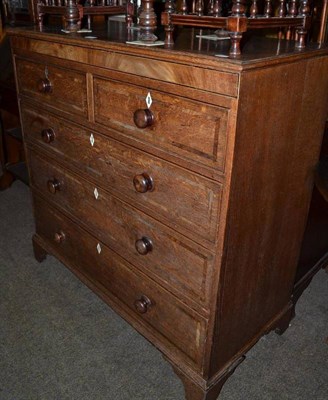 Lot 765 - A Victorian oak and mahogany four height chest