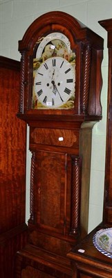 Lot 802 - A Victorian mahogany, rosewood and walnut eight day longcase clock with painted dial