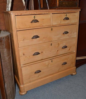 Lot 853 - A Victorian waxed pine four height chest