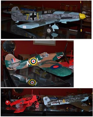 Lot 936 - Four scratch built model aeroplanes