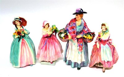 Lot 67 - Royal Doulton - Suzette, June, New Bonnet and Romany Sue (4)