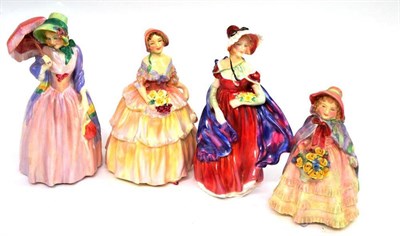 Lot 68 - Royal Doulton - Lady April, Granny's Shawl, Irene, Miss Demure (4)