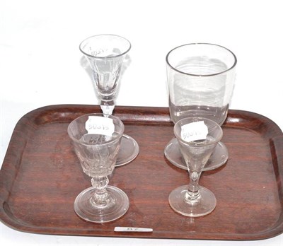 Lot 87 - Four Georgian glasses