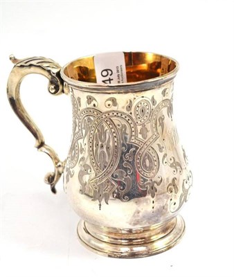 Lot 149 - A Victorian silver baluster mug, London 1860, Daniel and Charles Houle