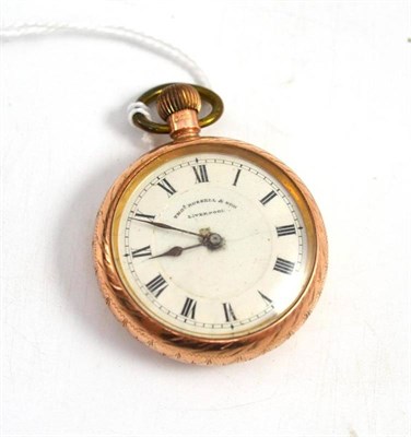 Lot 187 - A 9ct gold fob watch