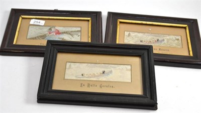 Lot 254 - Three stevengraphs, Grace Darling, Called to the Rescue and Zu Hulfe Gerufen