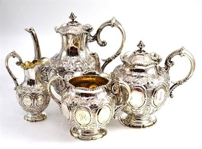 Lot 273 - A good Victorian four piece silver tea service