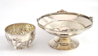 Lot 275 - Silver Art Deco bowl and embossed bowl