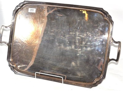 Lot 293 - A silver twin handled tray