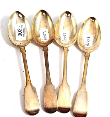 Lot 302 - A set of four Victorian silver tablespoons